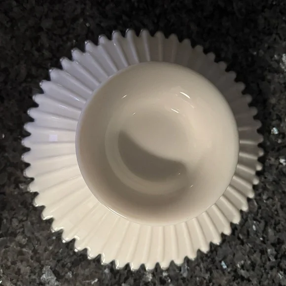 Vintage Fenton Milk Glass Silver Crest Centerpiece Compote Footed Pedestal Bowl Glass Art